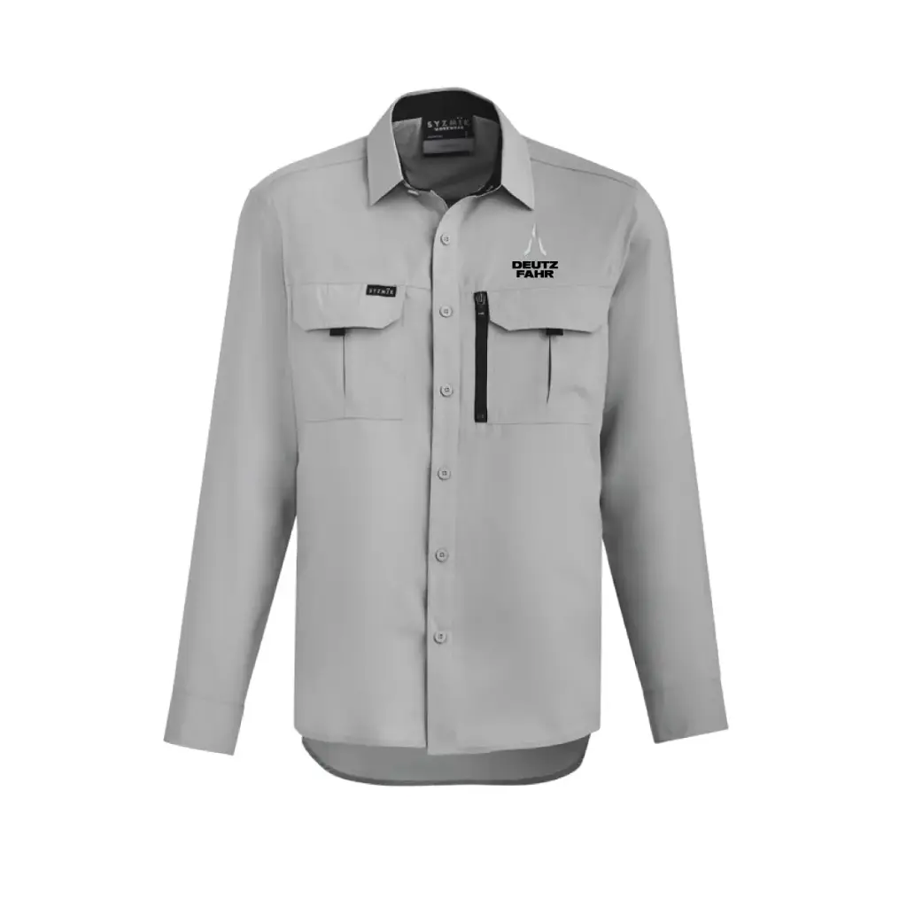 Chemise de travail manches longues grise