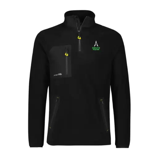 Black microfleece pullover