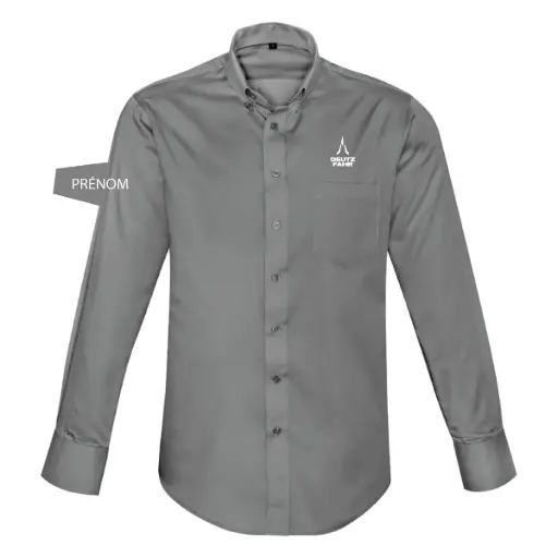 Chemise à manches longues grise